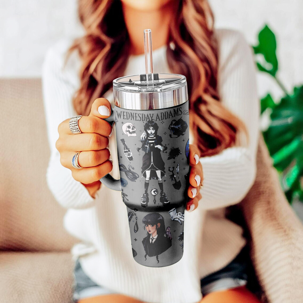 Wednesday x Halloween Custom Stanley Cup 40 oz 30 oz Tumbler With HandleTVC2301126 - Image 5