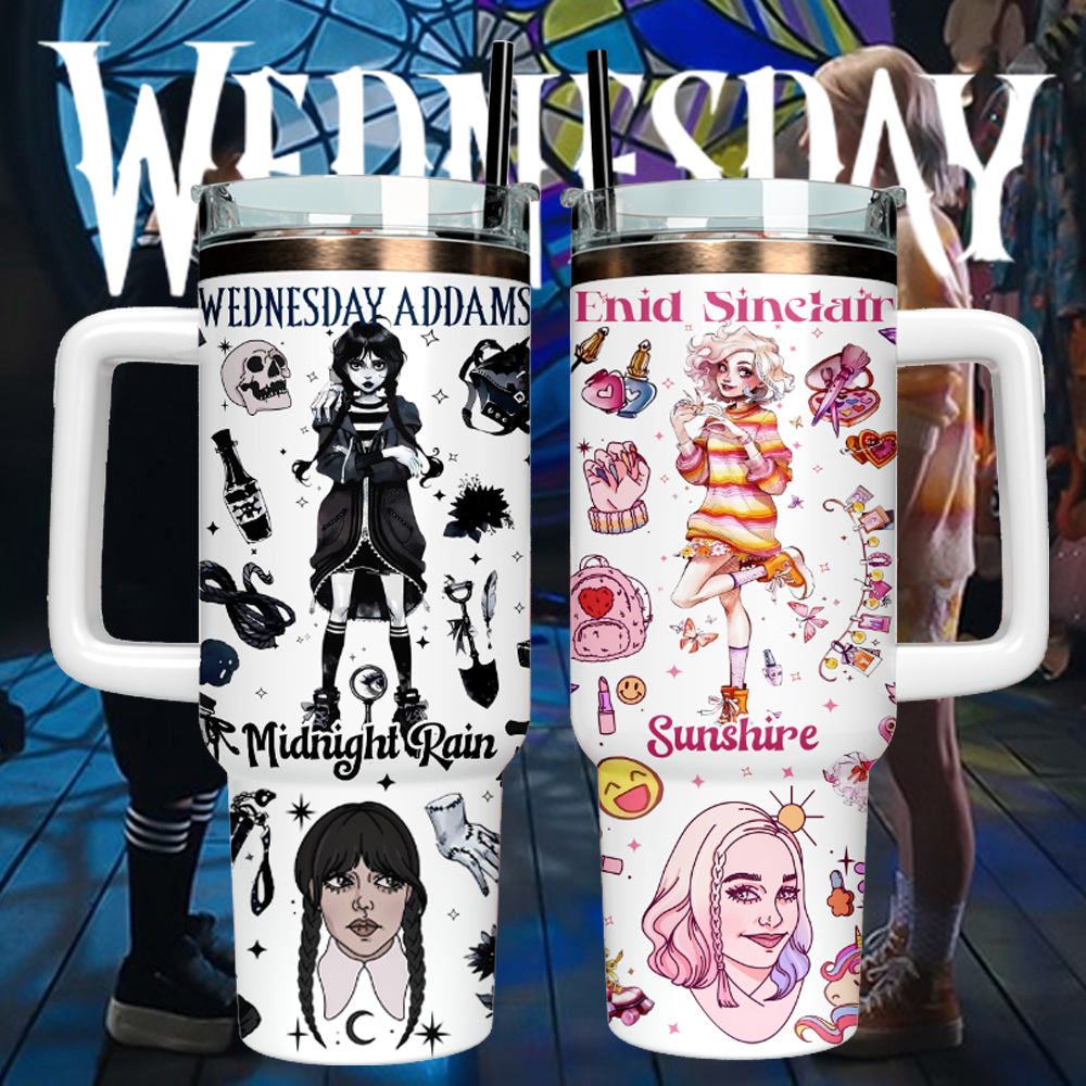 Wednesday x Halloween Custom Stanley Cup 40 oz 30 oz Tumbler With HandleTVC2301126