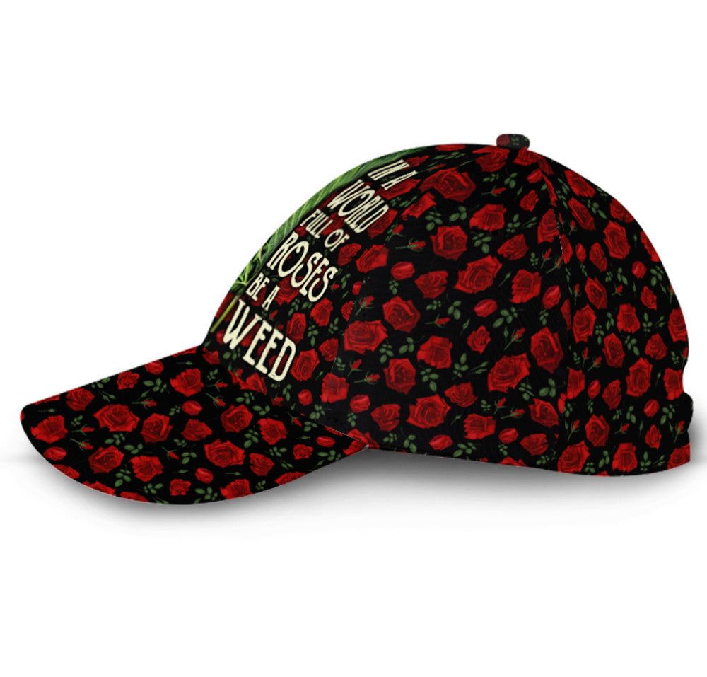Weed Rose Customized Hat Classic Cap Trucker Hats Custom Hats Gifts For Men & Women