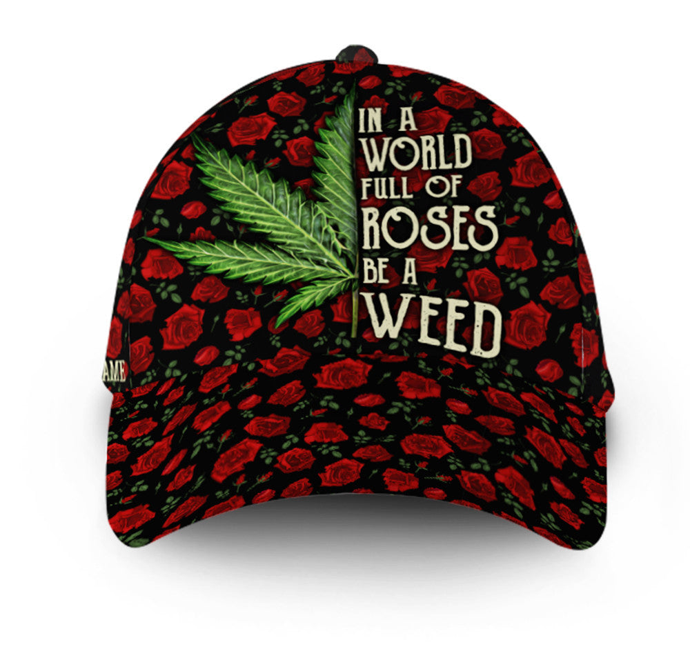 Weed Rose Customized Hat Classic Cap Trucker Hats Custom Hats Gifts For Men & Women