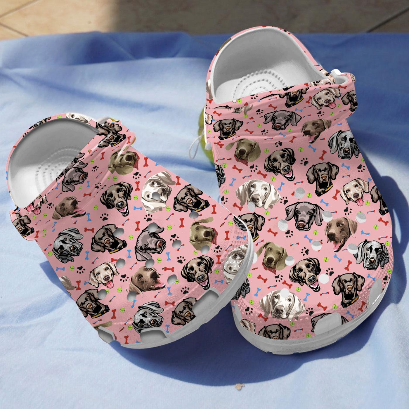 Weimaraner Dog Crocs Crocband Clogs Shoes Comfortable For Men Women and Kids