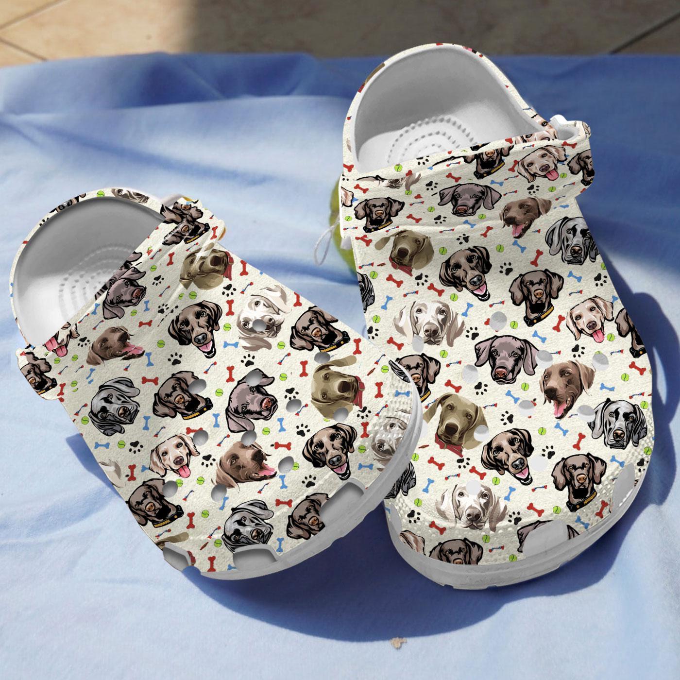 Weimaraner Dog Crocs Crocband Clogs Shoes Comfortable For Men Women and Kids