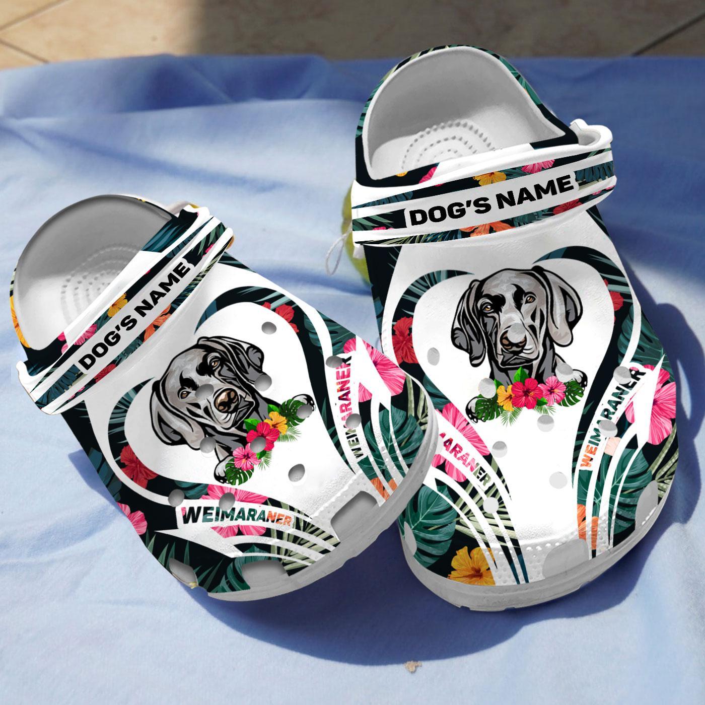 Weimaraner Dog Crocs Crocband Clogs Shoes Comfortable For Men Women and Kids