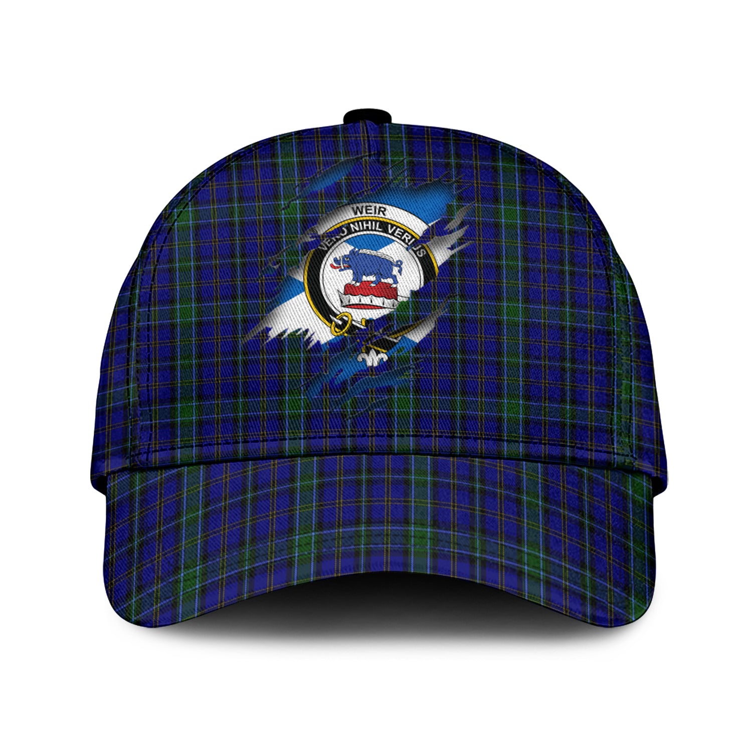 Weir Tartan Plaid Cap, Family Crest In Me Style Tartan Baseball Cap TS23 Trucker Hats Custom Hats Gifts For Men & Women