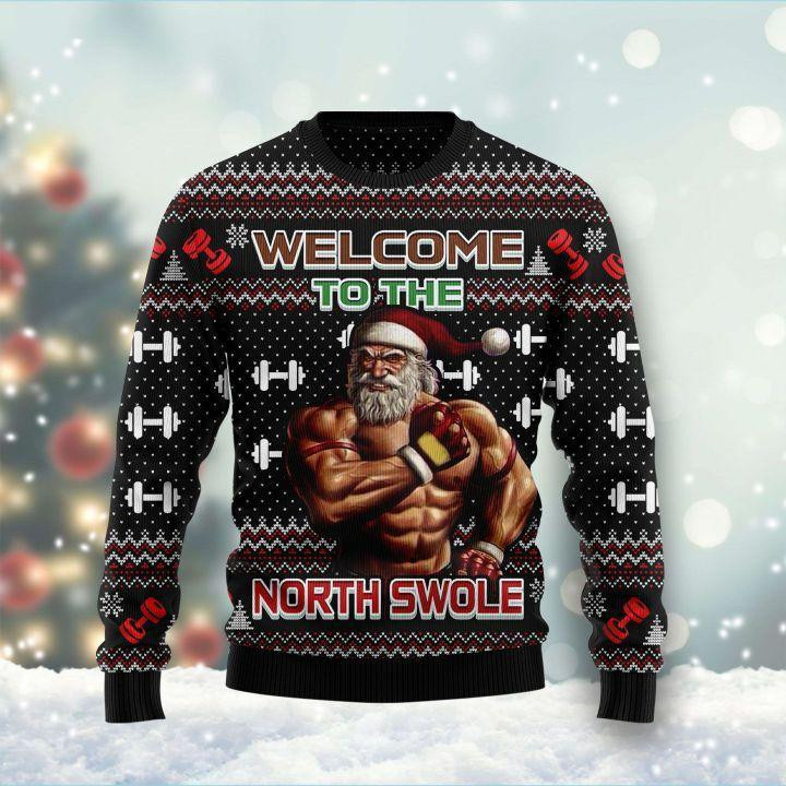 Welcome To The North Swole Ugly Christmas Sweater Adult 3D Funny Matching for family