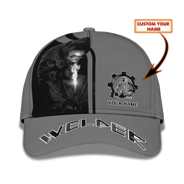 Welder Classic Cap Welding Personalized Name 3D Cap Trucker Hats Custom Hats Gifts For Men & Women