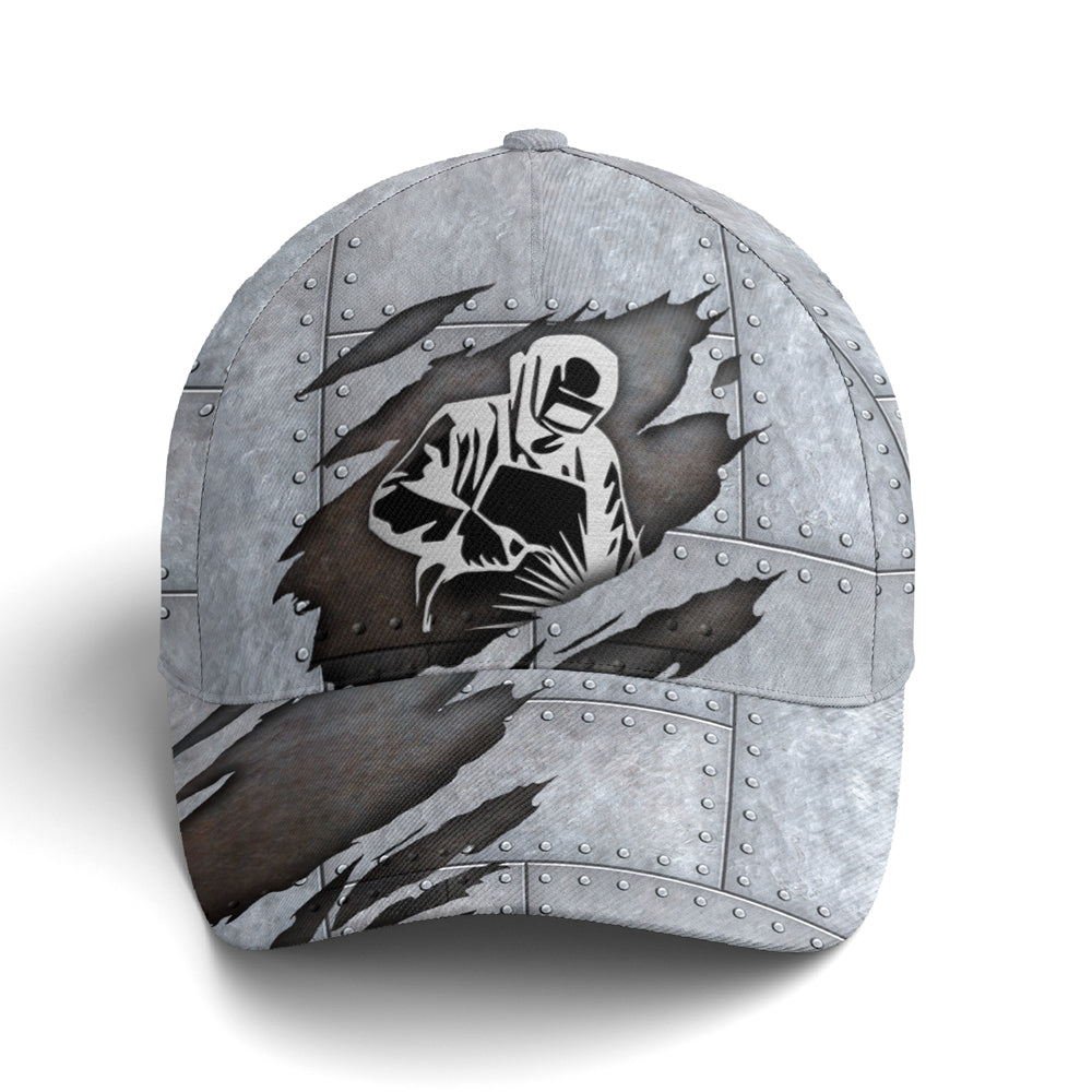Welder Metallic Style Art Classic Cap Trucker Hats Custom Hats Gifts For Men & Women