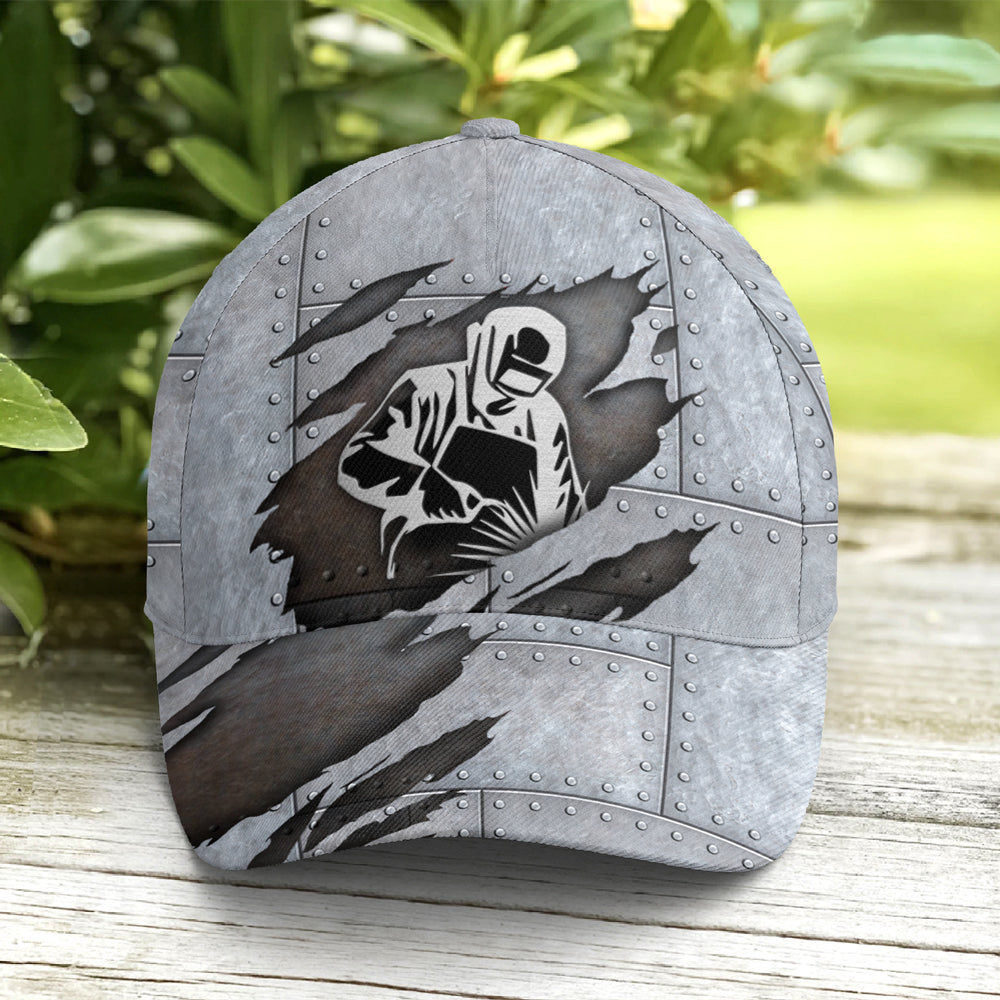 Welder Metallic Style Art Classic Cap Trucker Hats Custom Hats Gifts For Men & Women