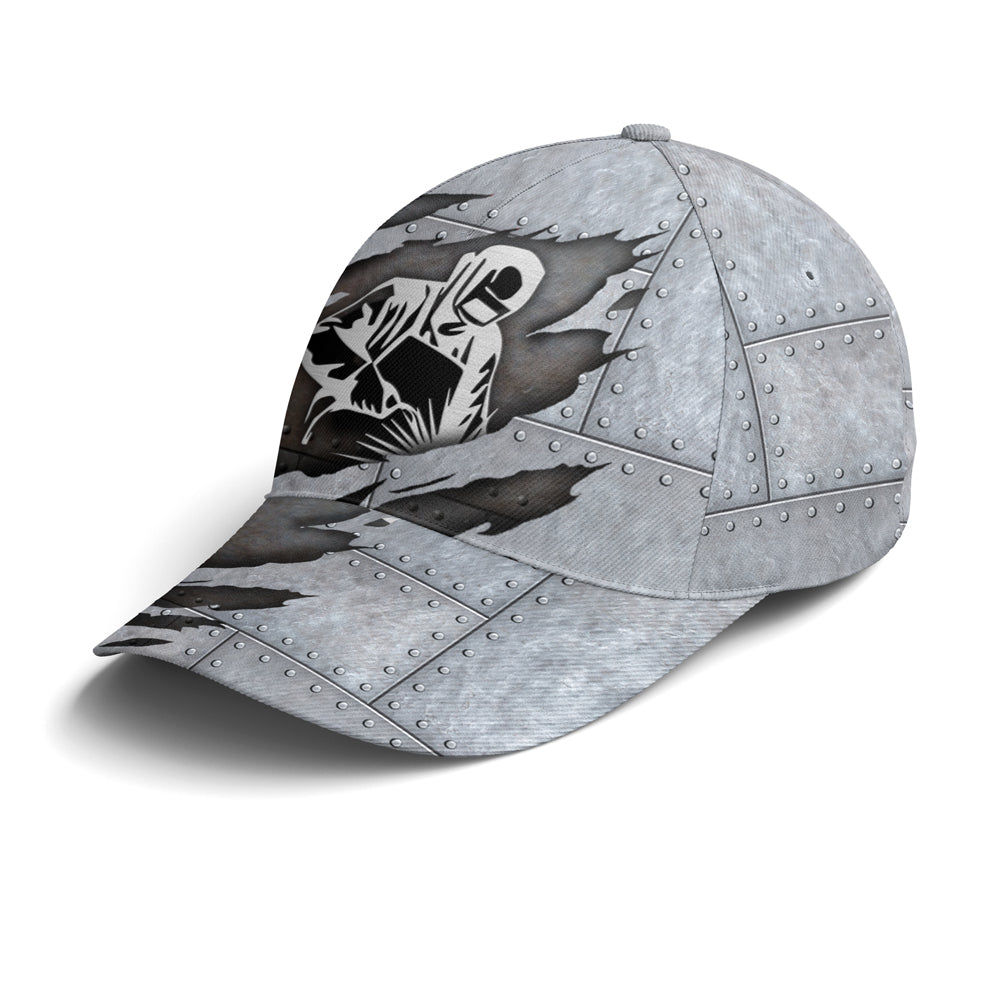 Welder Metallic Style Art Classic Cap Trucker Hats Custom Hats Gifts For Men & Women