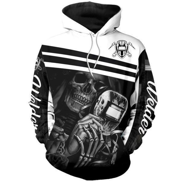Welder Skull 3D All Over Print Hoodie, Zip Hoodie