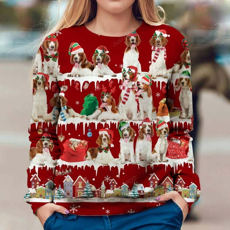 Welsh Springer Spaniel Ugly Christmas Sweater Adult 3D Funny Matching for family