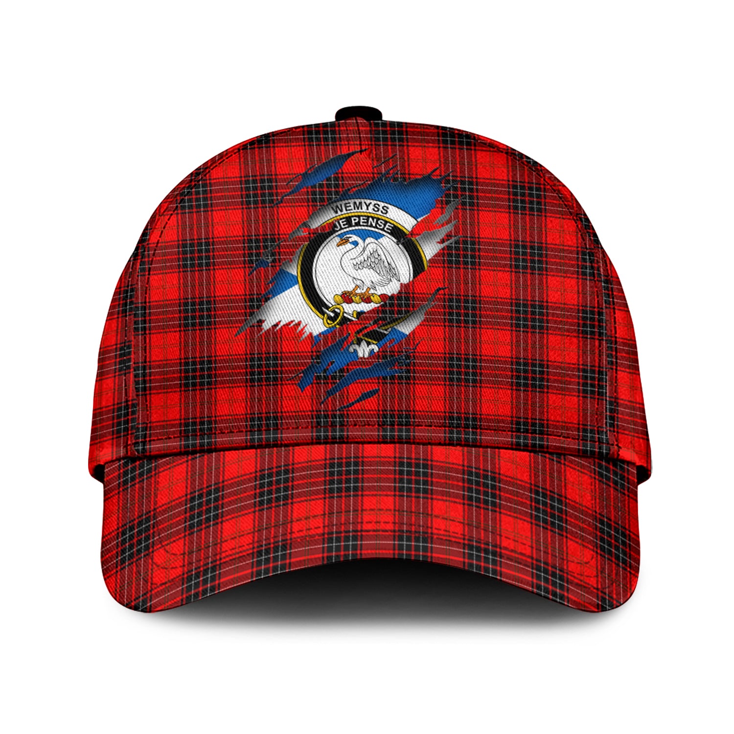 Wemyss Modern Tartan Plaid Cap, Family Crest In Me Style Tartan Baseball Cap TS23 Trucker Hats Custom Hats Gifts For Men & Women