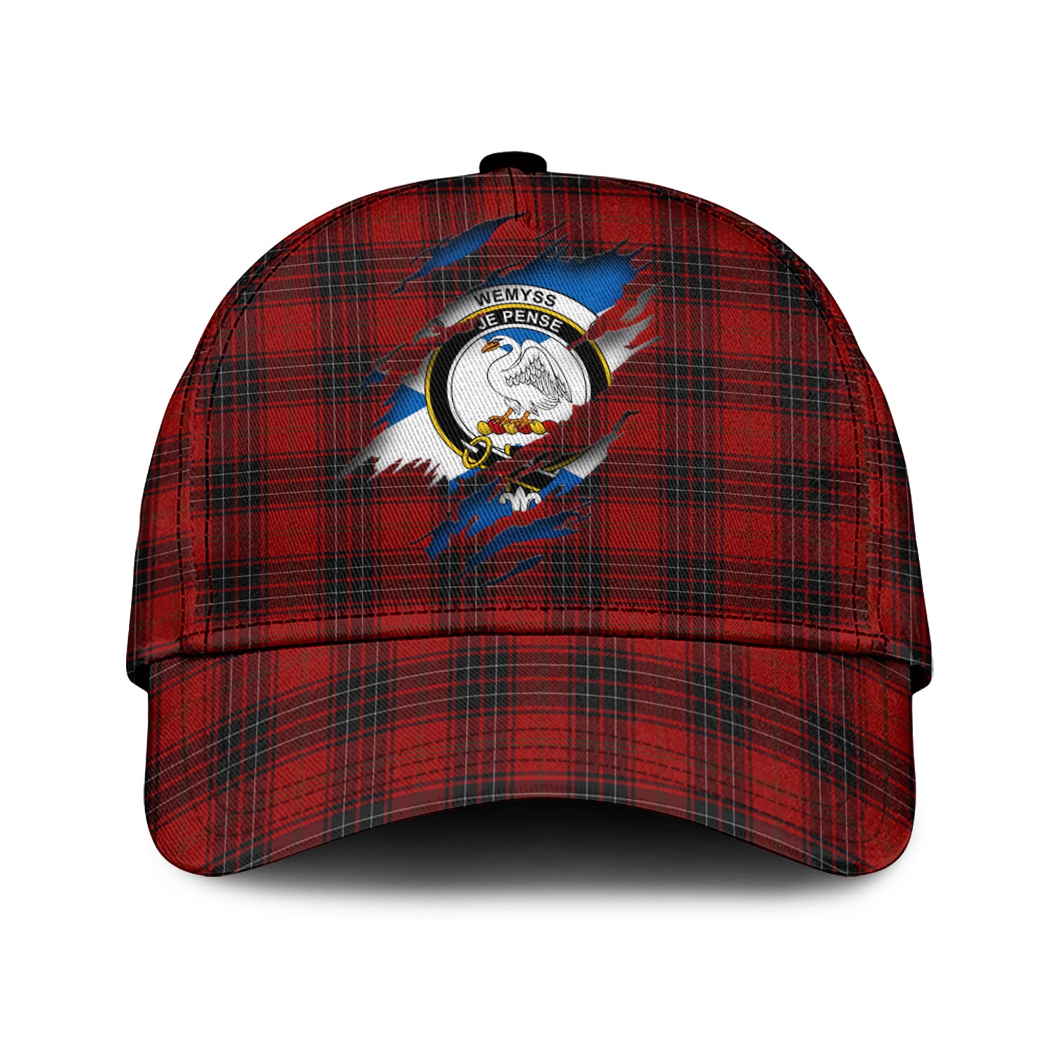 Wemyss Tartan Plaid Cap, Family Crest In Me Style Tartan Baseball Cap TS23 Trucker Hats Custom Hats Gifts For Men & Women