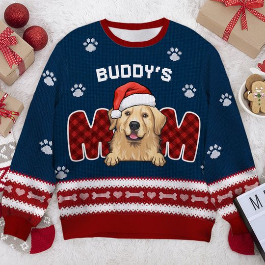 We're Dog Parents - Personalized Unisex Ugly Christmas Sweatshirt - Gift For Dog Lovers, Pet Lovers, Christmas Gift - Image 3