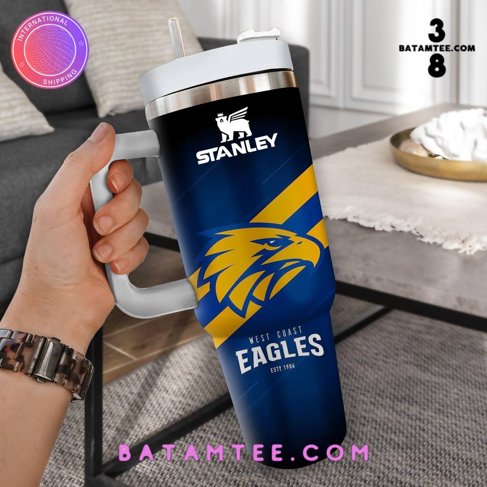 West Coast Eagles AFL Custom Stanley Cup 40 oz 30 oz Tumbler With HandleTVC230101