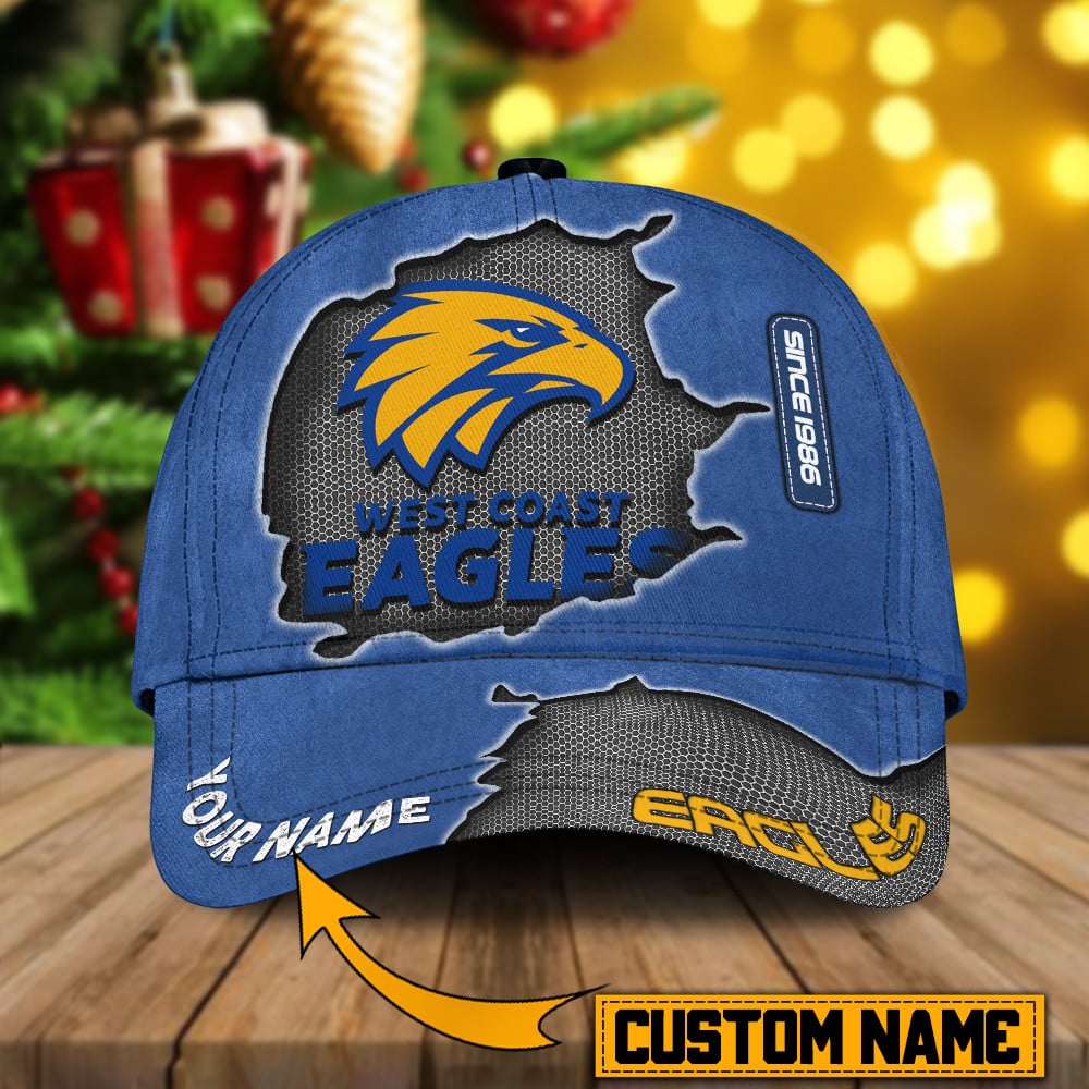 West Coast Eagles AFL Personalized Cap For Fan Baseball Cap Classic Trucker Hats Custom Hats Gifts For Men & Women