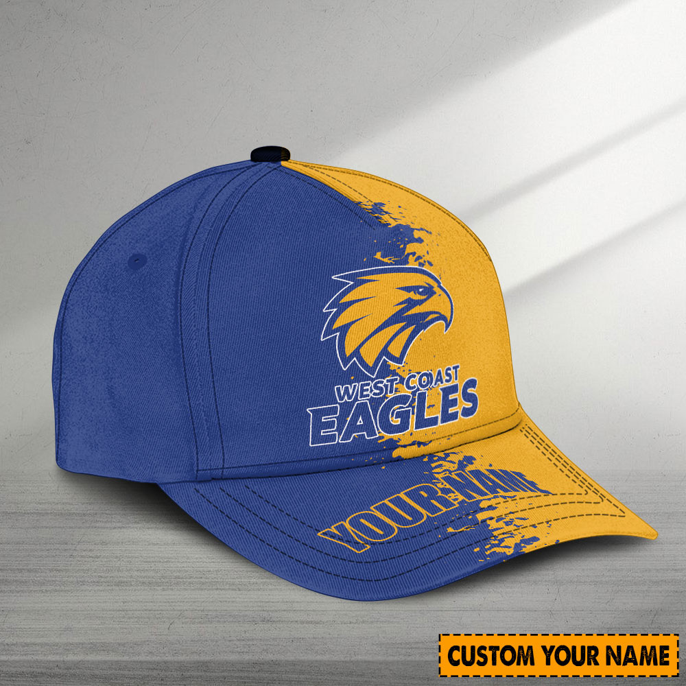 West Coast Eagles AFL Personalized Classic Cap For Fan Baseball Cap Classic Trucker Hats Custom Hats Gifts For Men & Women