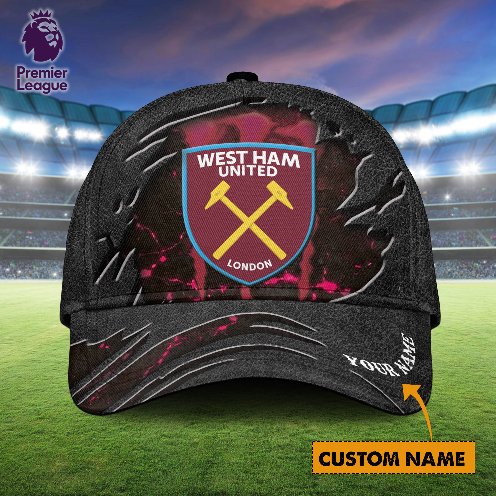 West Ham United EPL Personalized Classic Cap For Fans  Trucker Hats Custom Hats Gifts For Men & Women
