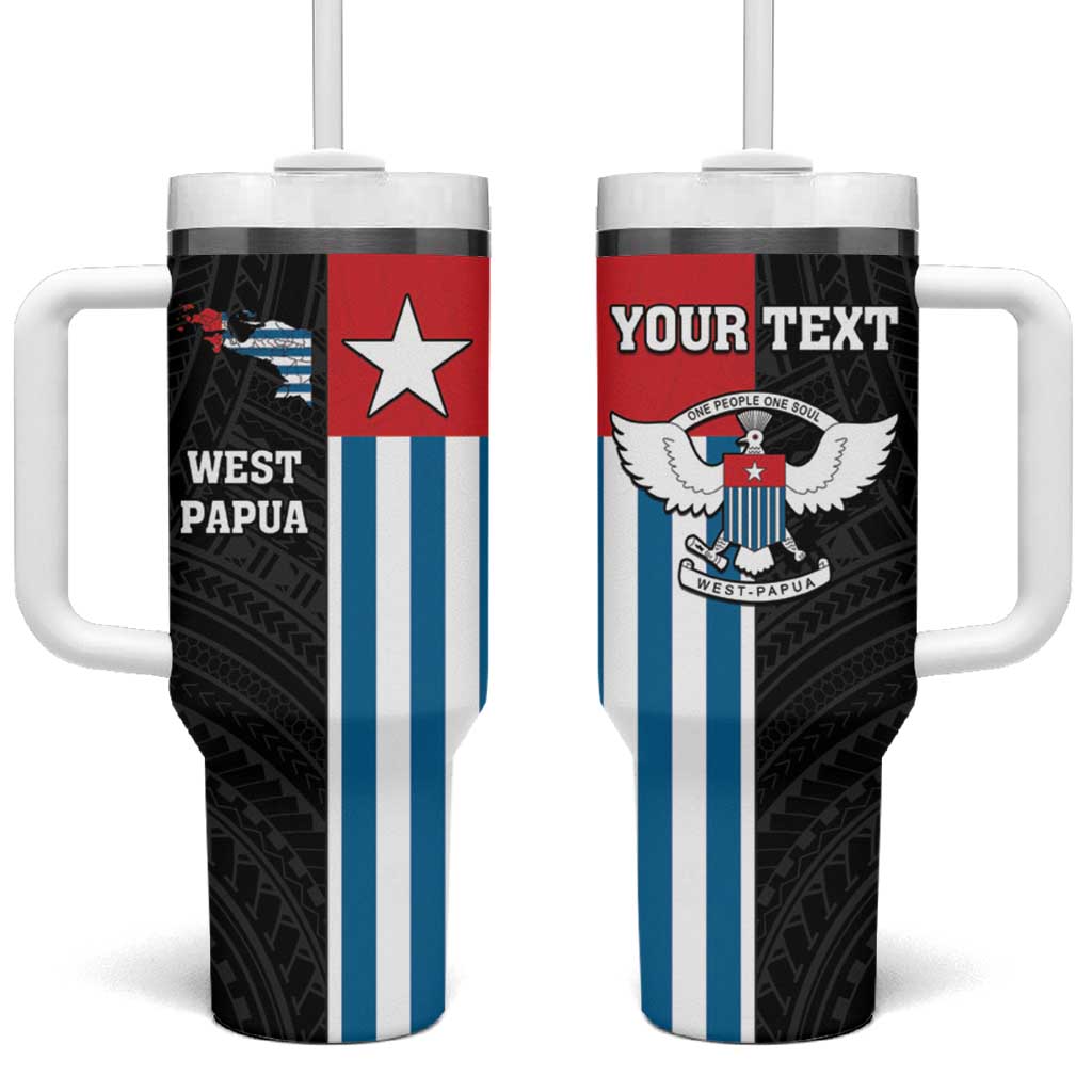 West Papua Polynesian With Coat Of Arms Custom Stanley Cup 40 oz 30 oz Tumbler With HandleTVC2301377