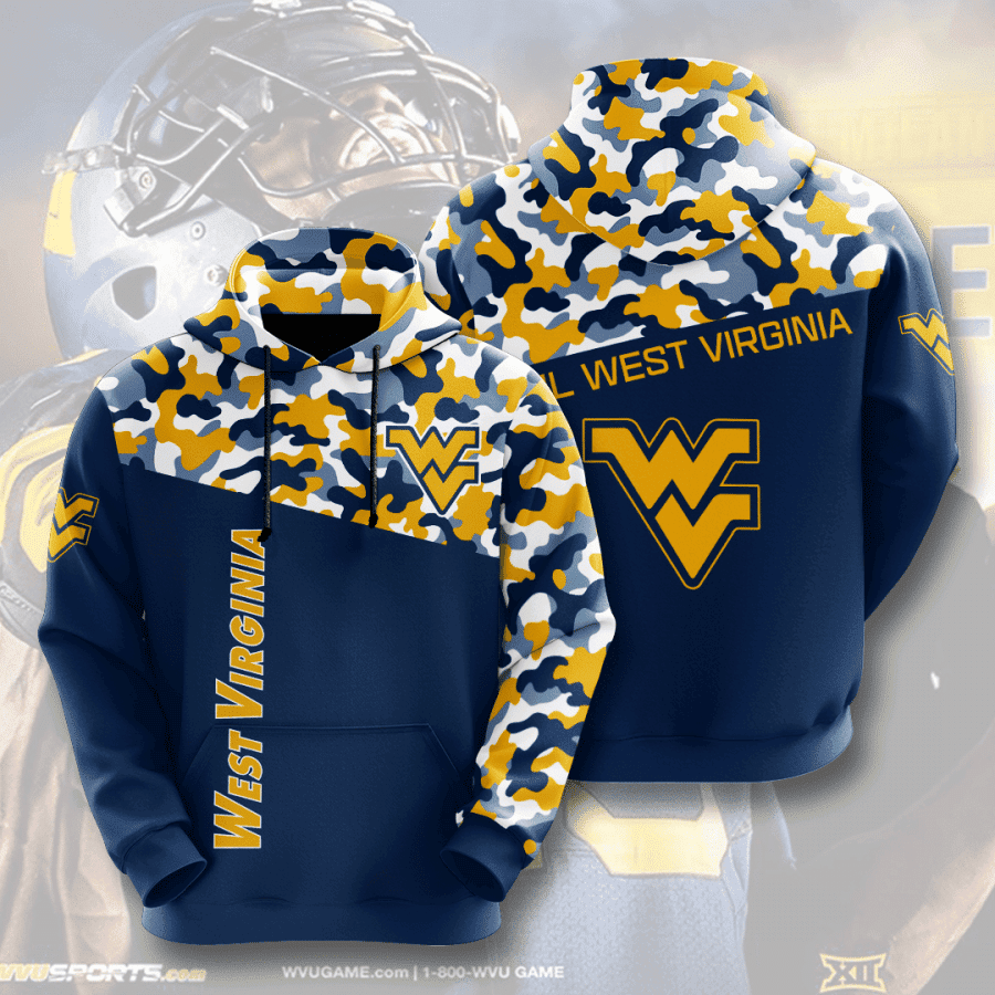 West Virginia Mountaineers 3D All Over Print Hoodie, Zip Hoodie