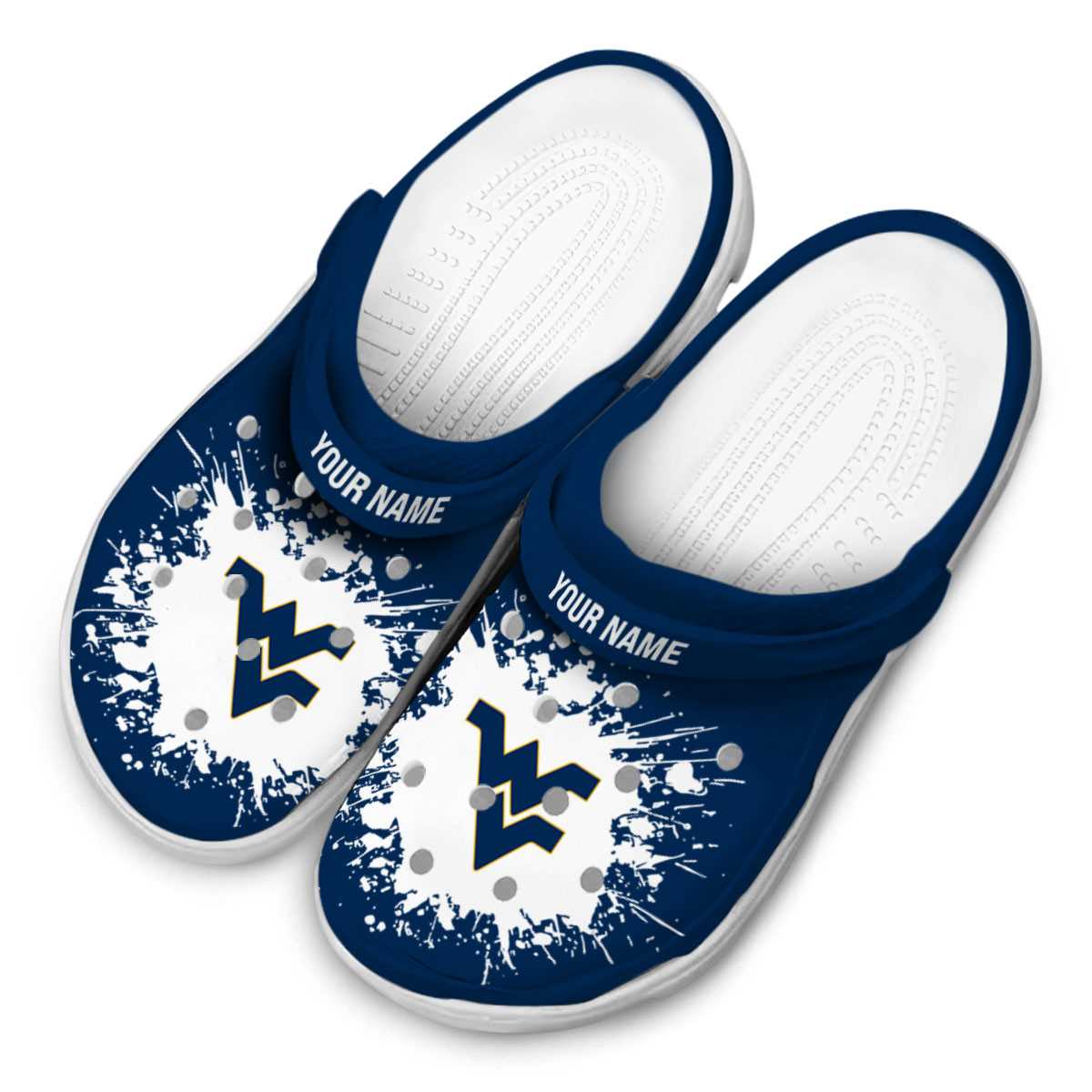 West Virginia Mountaineers NCAA Sport Crocs Crocband Clogs Shoes Comfortable For Men Women and Kids - Image 4