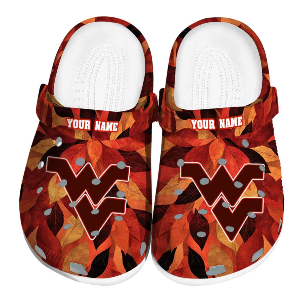 West Virginia Mountaineers NCAA Sport Crocs Crocband Clogs Shoes Comfortable For Men Women and Kids