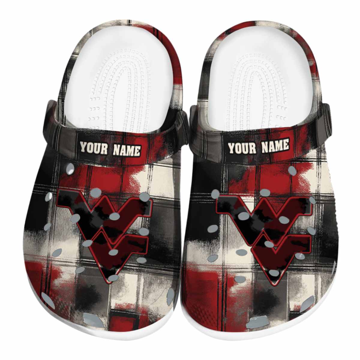 West Virginia Mountaineers NCAA Sport Crocs Crocband Clogs Shoes Comfortable For Men Women and Kids