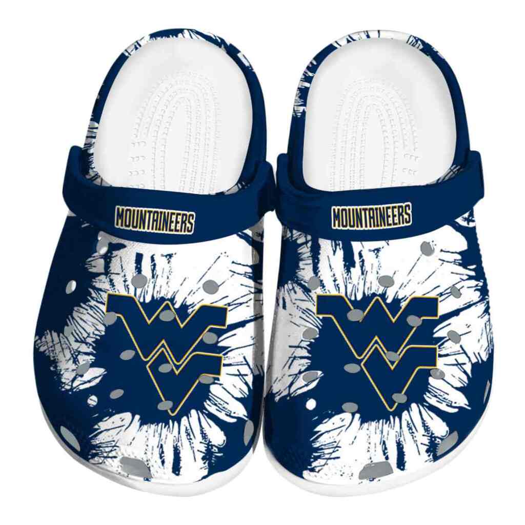 West Virginia Mountaineers Splatter Graphics ClogTVC180174