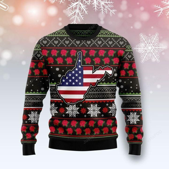 West Virginia Ugly Christmas Sweater Adult 3D Funny Matching for family