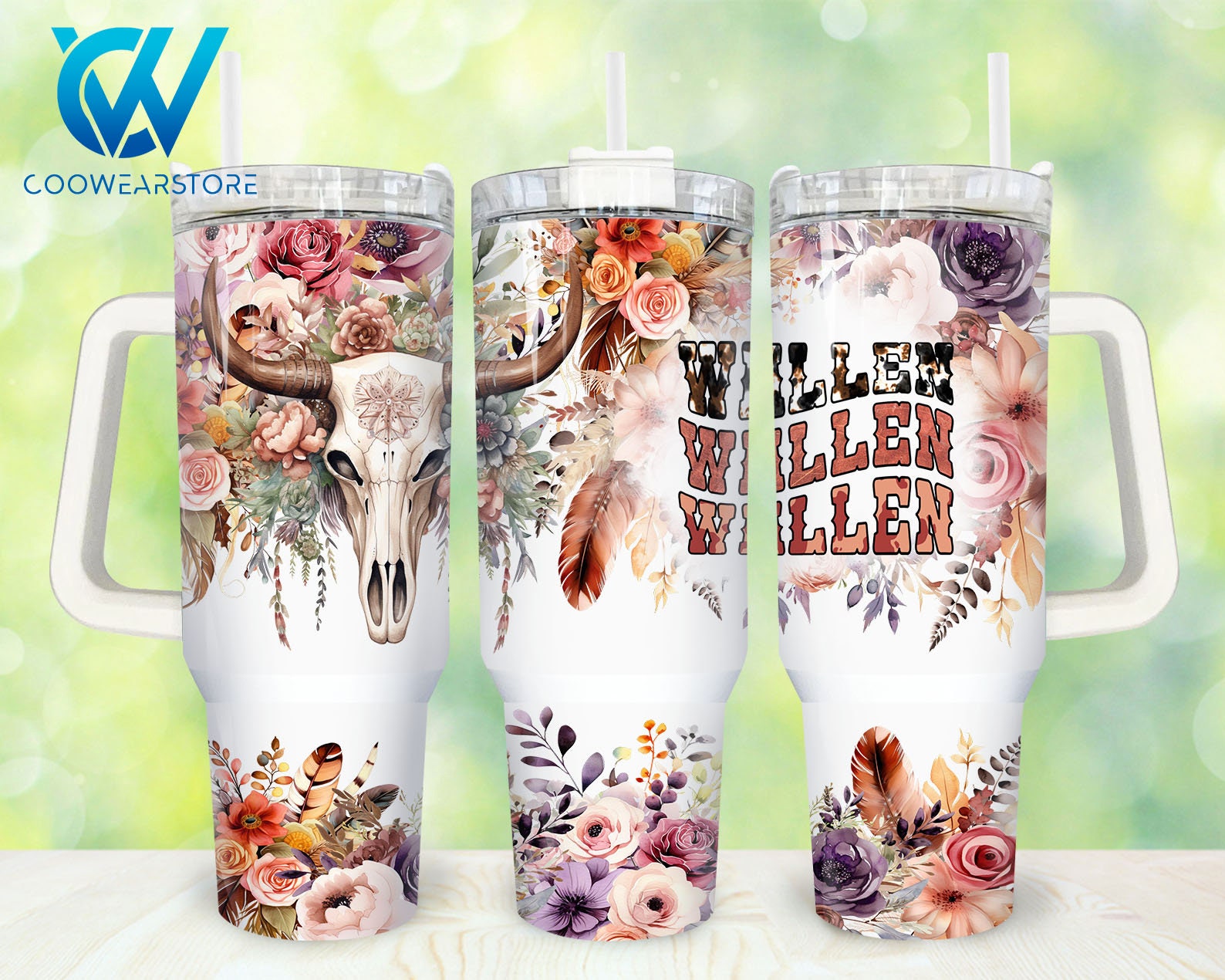 Western Bull Skull Custom Stanley Cup 40 oz 30 oz Tumbler With HandleTVC2301860