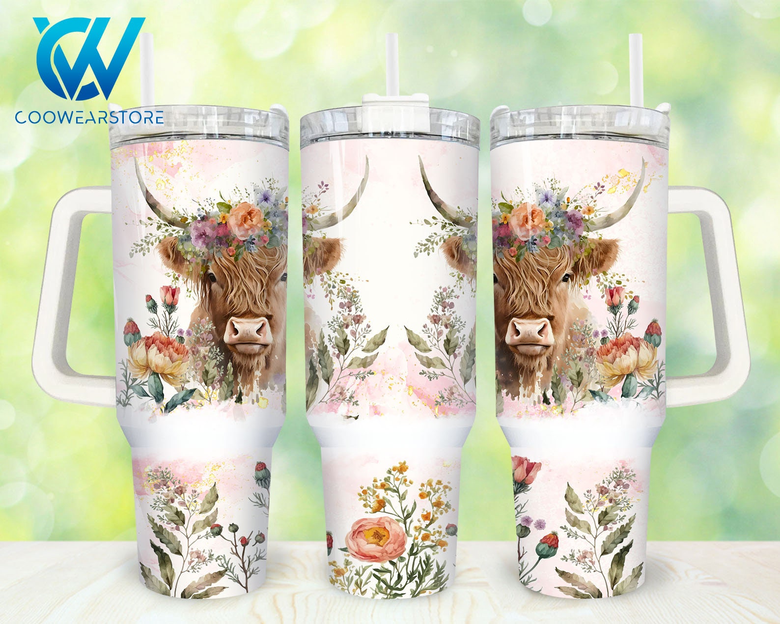 Western Highland Cow Custom Stanley Cup 40 oz 30 oz Tumbler With HandleTVC2301861