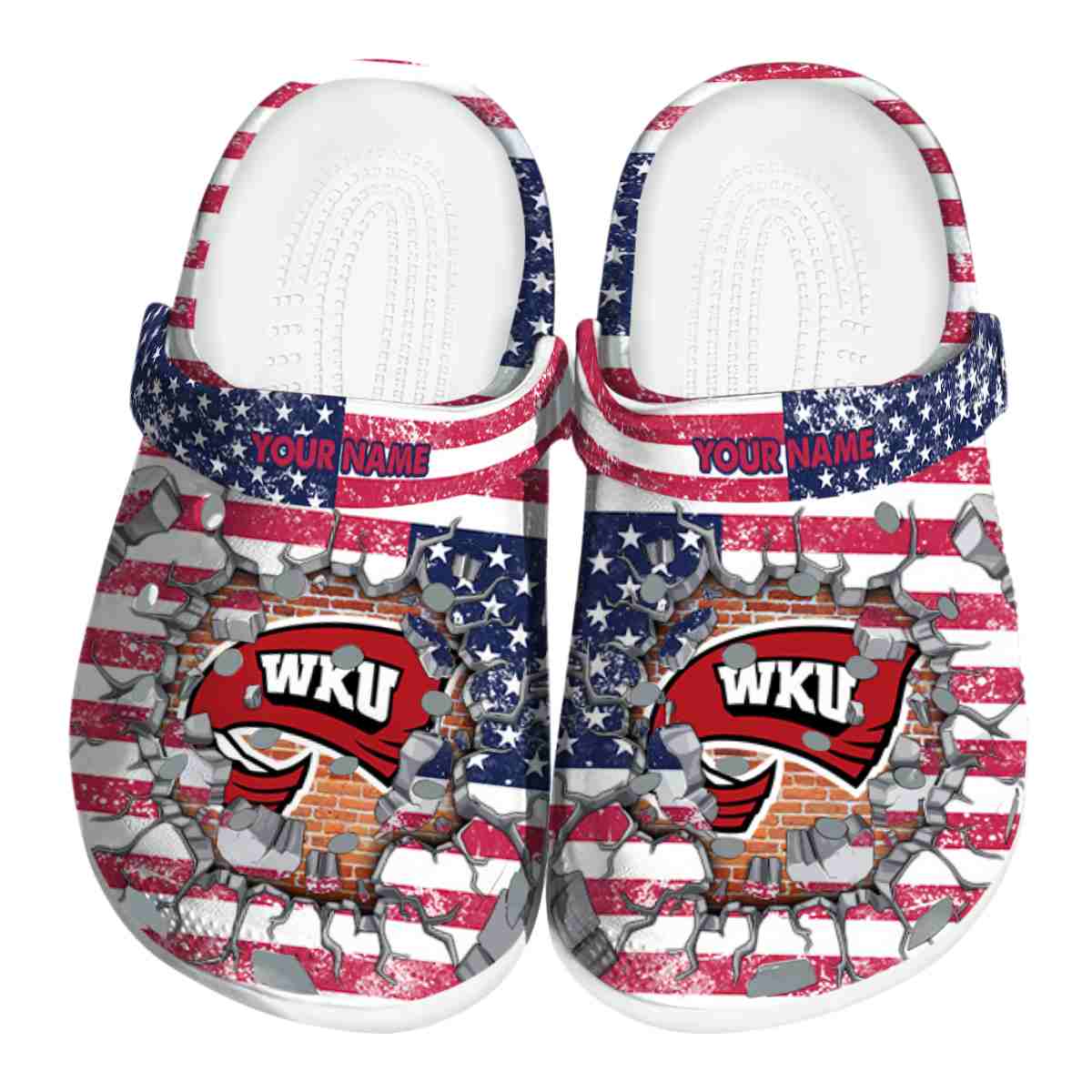 Western Kentucky Hilltoppers NCAA Sport Crocs Crocband Clogs Shoes Comfortable For Men Women and Kids