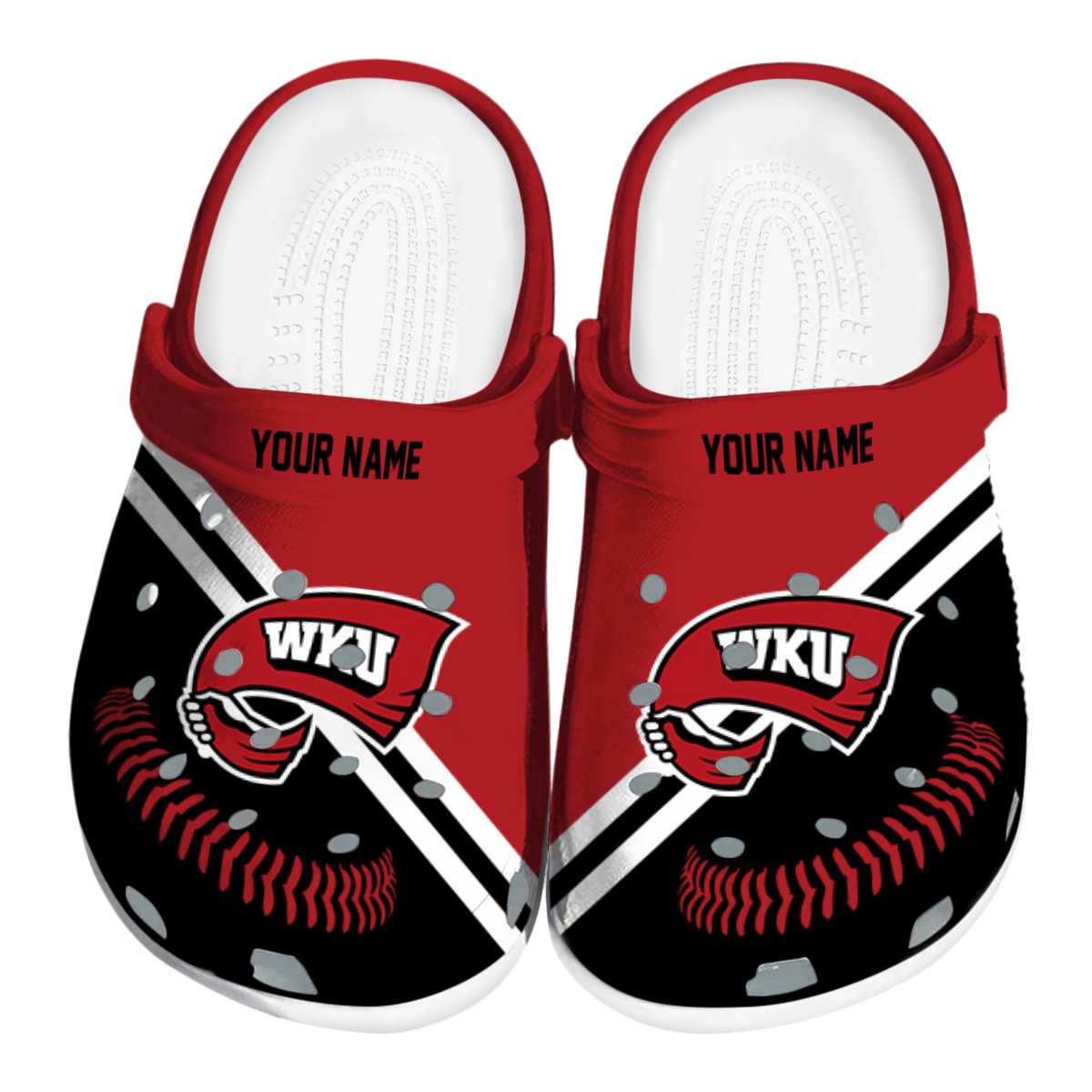 Western Kentucky Hilltoppers NCAA Sport Crocs Crocband Clogs Shoes Comfortable For Men Women and Kids