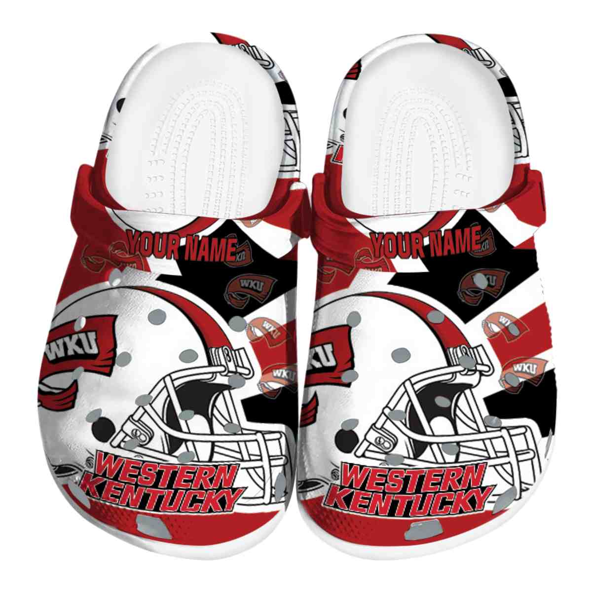 Western Kentucky Hilltoppers NCAA Sport Crocs Crocband Clogs Shoes Comfortable For Men Women and Kids