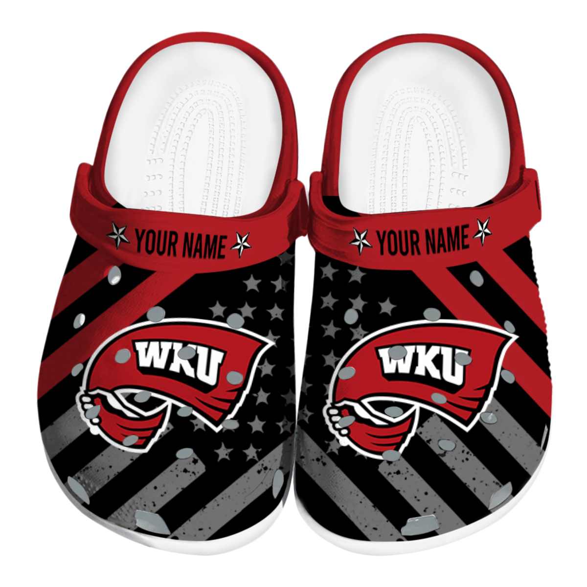 Western Kentucky Hilltoppers NCAA Sport Crocs Crocband Clogs Shoes Comfortable For Men Women and Kids
