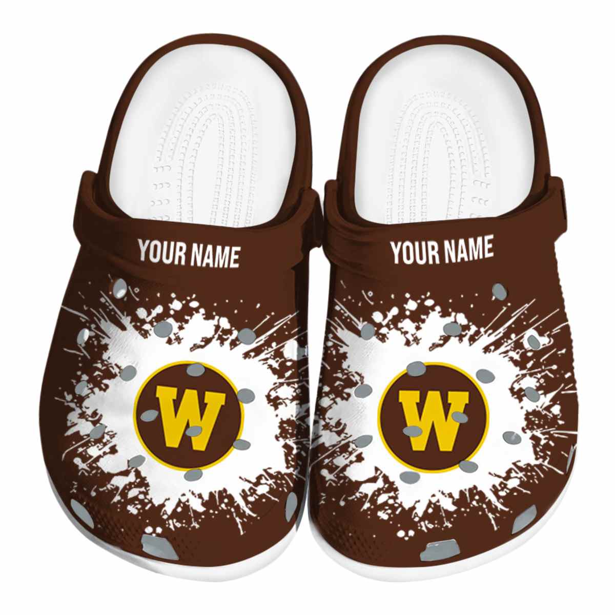 Western Michigan Broncos NCAA Sport Crocs Crocband Clogs Shoes Comfortable For Men Women and Kids