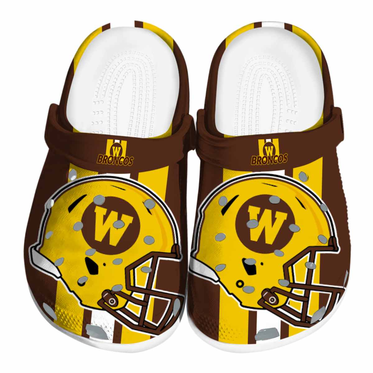 Western Michigan Broncos NCAA Sport Crocs Crocband Clogs Shoes Comfortable For Men Women and Kids