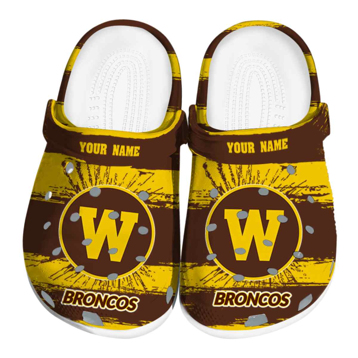 Western Michigan Broncos NCAA Sport Crocs Crocband Clogs Shoes Comfortable For Men Women and Kids