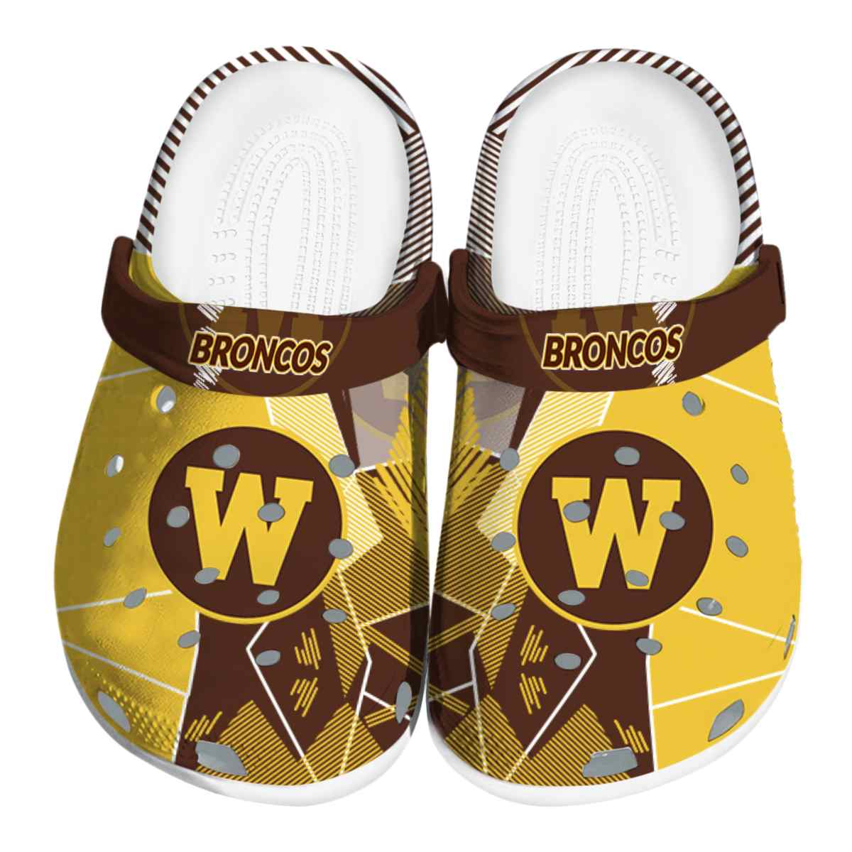 Western Michigan Broncos NCAA Sport Crocs Crocband Clogs Shoes Comfortable For Men Women and Kids