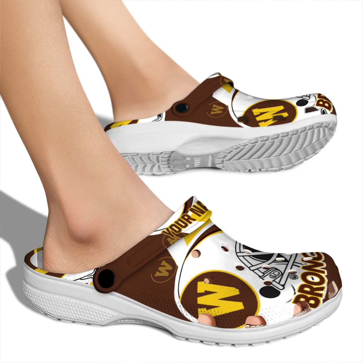 Western Michigan Broncos NCAA Sport Crocs Crocband Clogs Shoes Comfortable For Men Women and Kids - Image 2