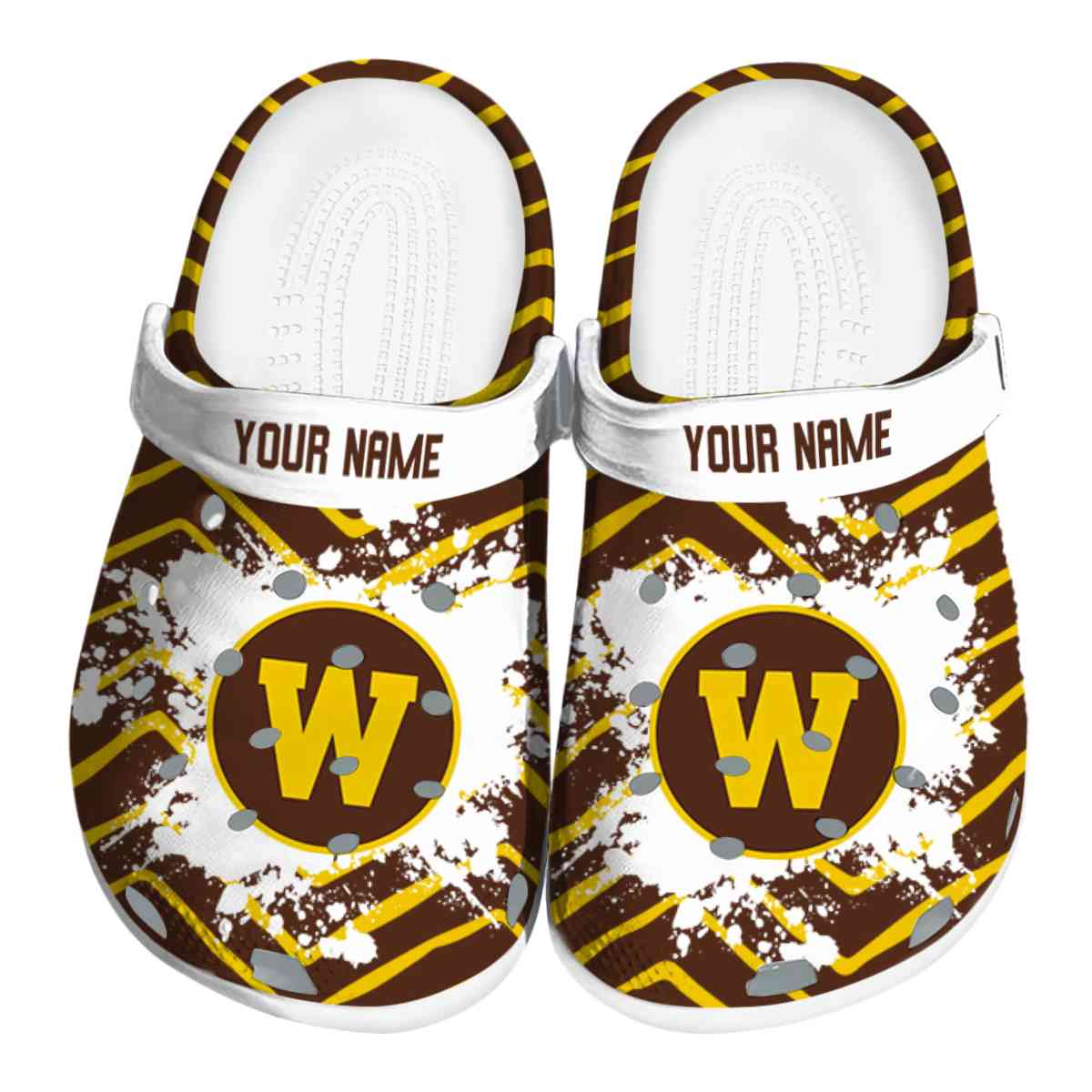 Western Michigan Broncos NCAA Sport Crocs Crocband Clogs Shoes Comfortable For Men Women and Kids