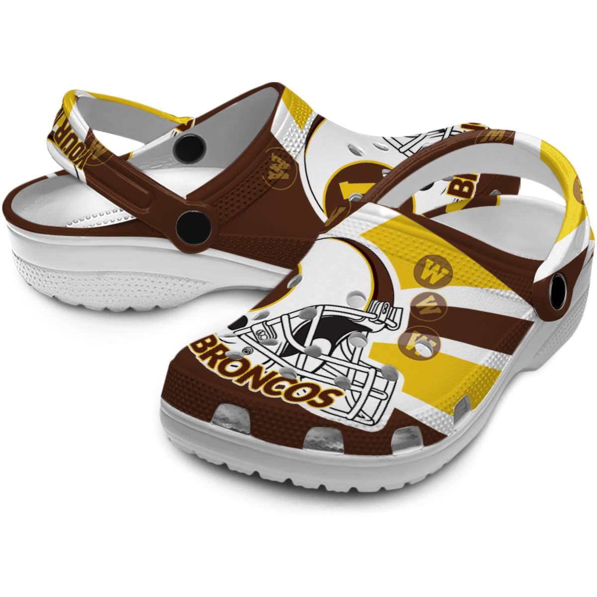 Western Michigan Broncos NCAA Sport Crocs Crocband Clogs Shoes Comfortable For Men Women and Kids - Image 3