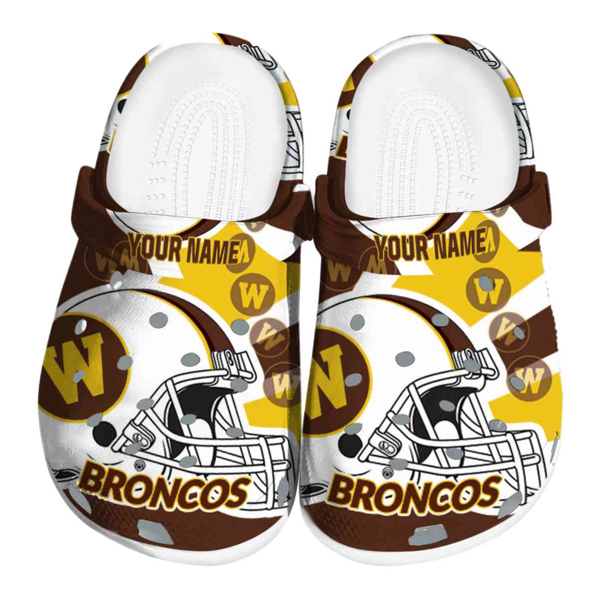 Western Michigan Broncos NCAA Sport Crocs Crocband Clogs Shoes Comfortable For Men Women and Kids
