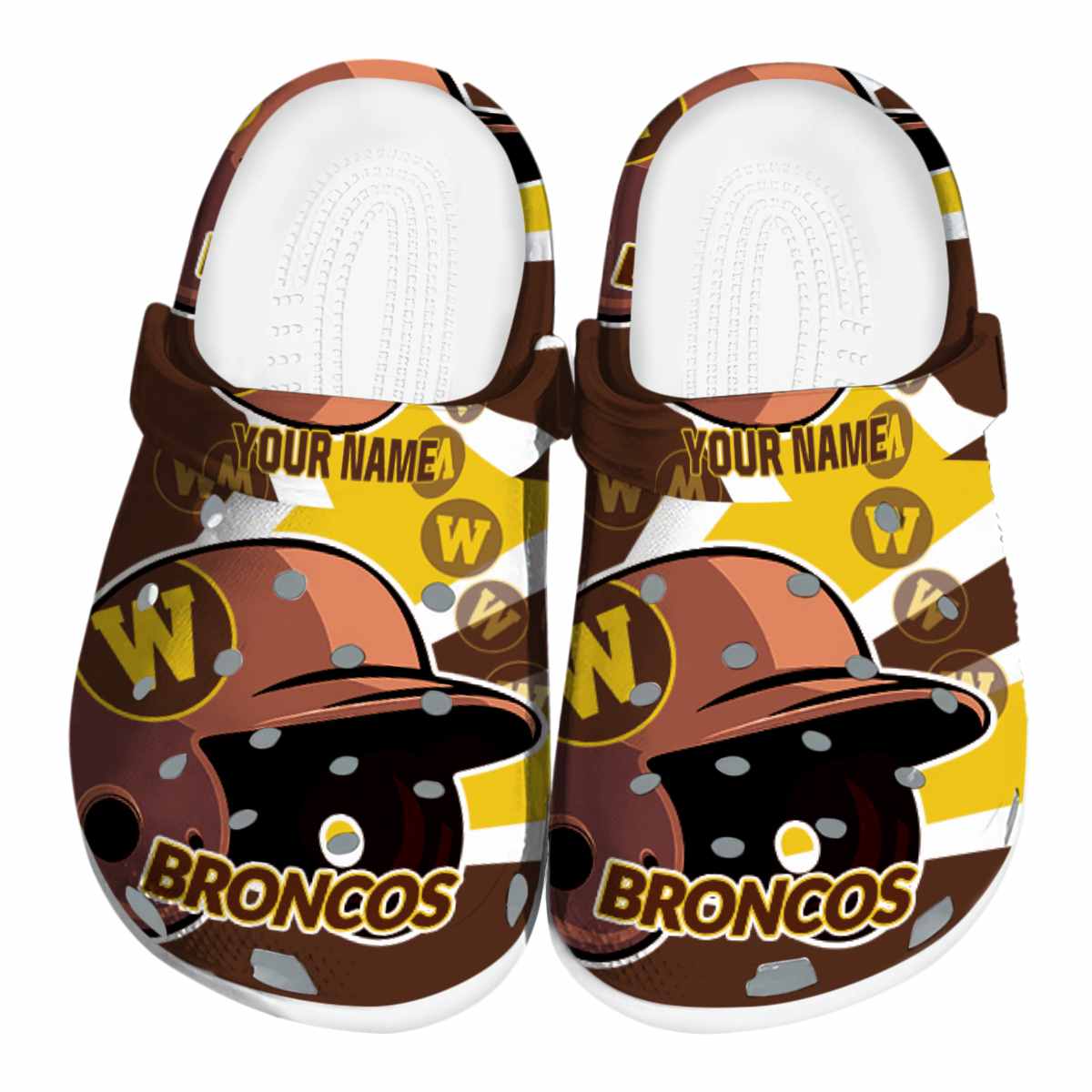 Western Michigan Broncos NCAA Sport Crocs Crocband Clogs Shoes Comfortable For Men Women and Kids