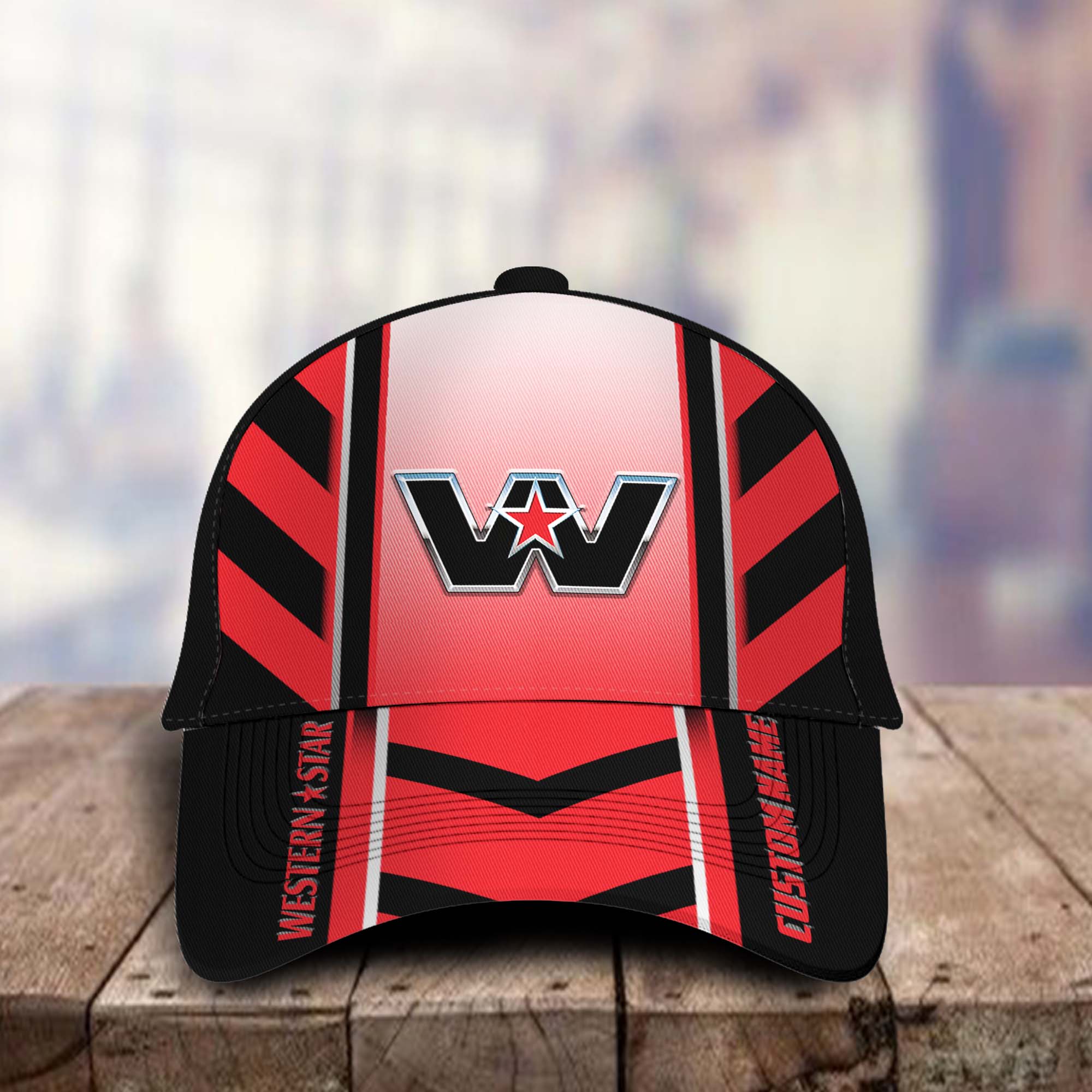 Western Star 3D Classic Cap Custom Name Trucker Hats Custom Hats Gifts For Men & Women