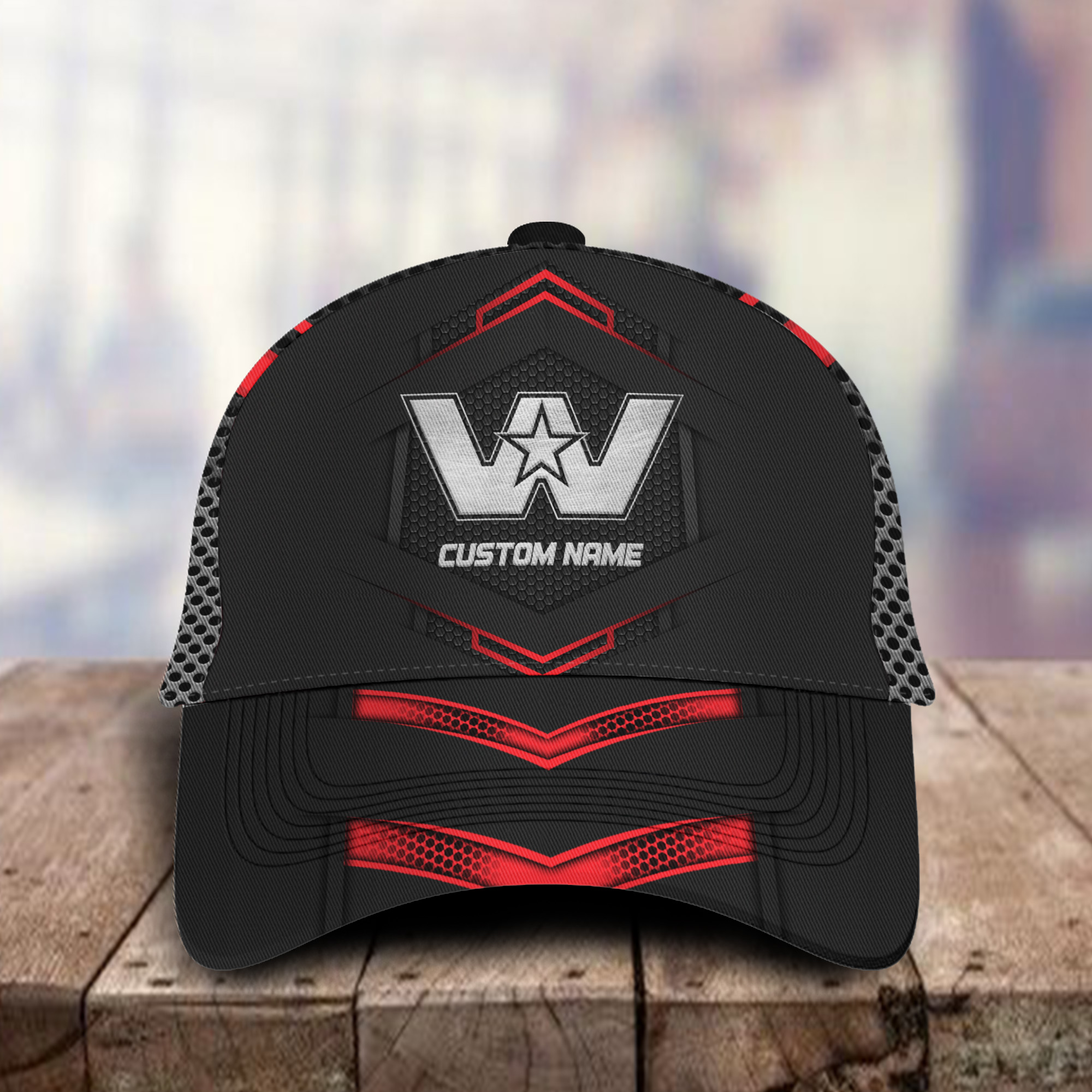 Western Star 3D Classic Cap Logo Personalized Name Trucker Hats Custom Hats Gifts For Men & Women