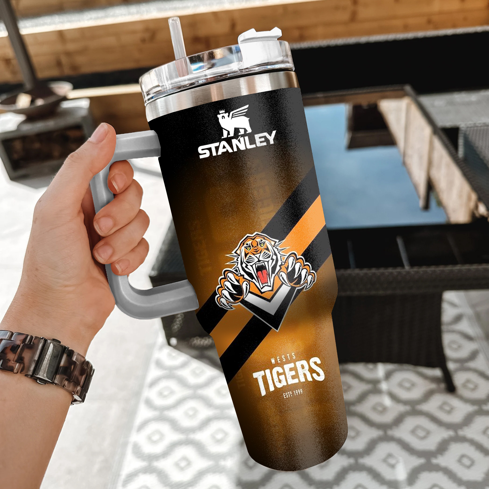 Wests Tigers NRL Custom Stanley Cup 40 oz 30 oz Tumbler With HandleTVC230112