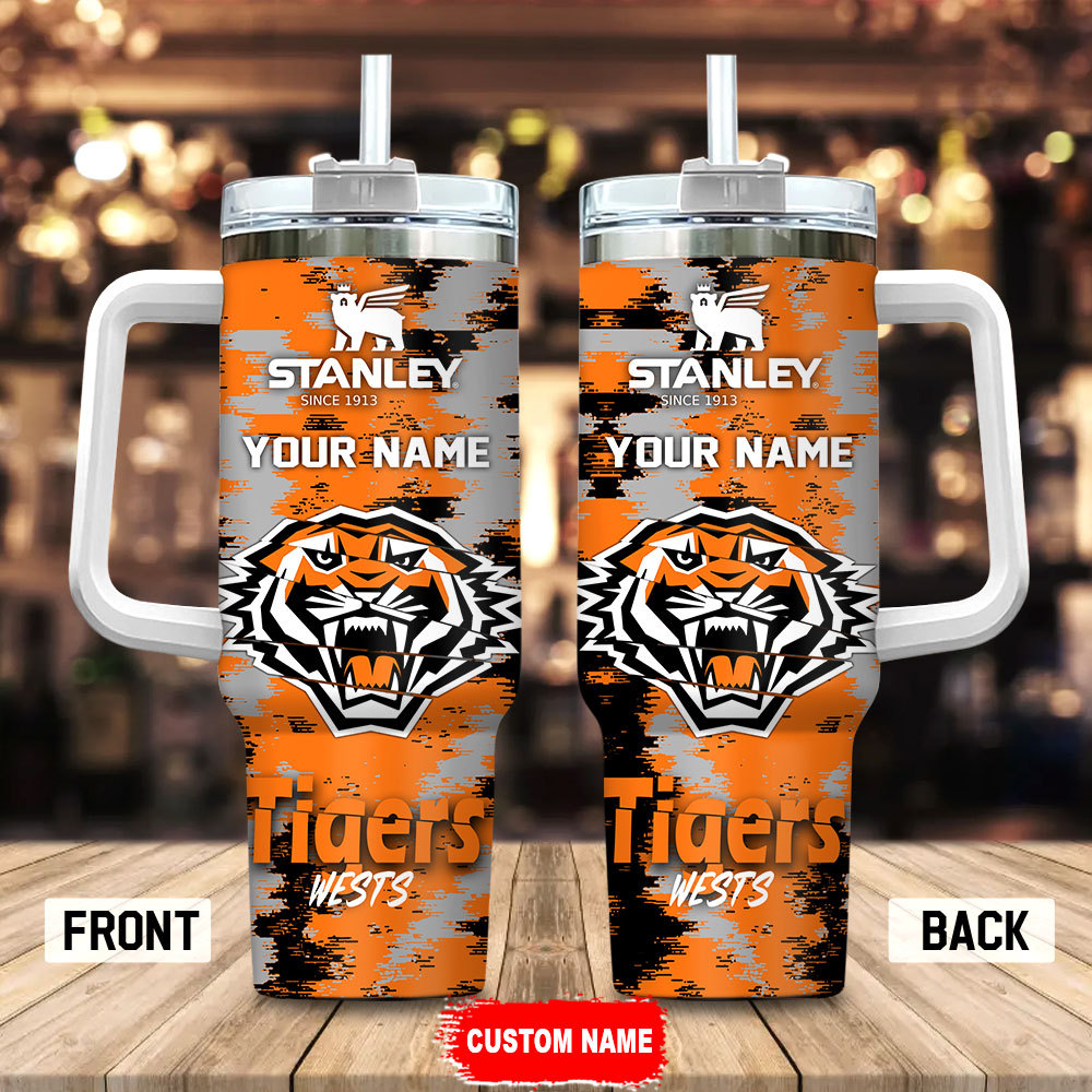 Wests Tigers NRL Custom Stanley Cup 40 oz 30 oz Tumbler With HandleTVC2301180