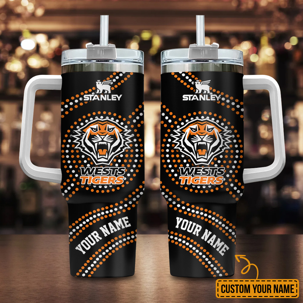Wests Tigers NRL Custom Stanley Cup 40 oz 30 oz Tumbler With HandleTVC2301180