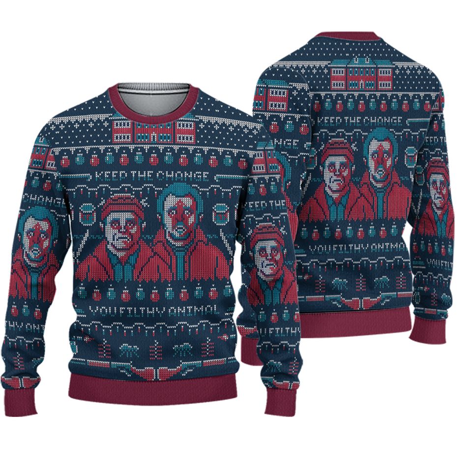 Wet Bandits Christmas Ugly Sweater, Home Alone Holiday Sweater
